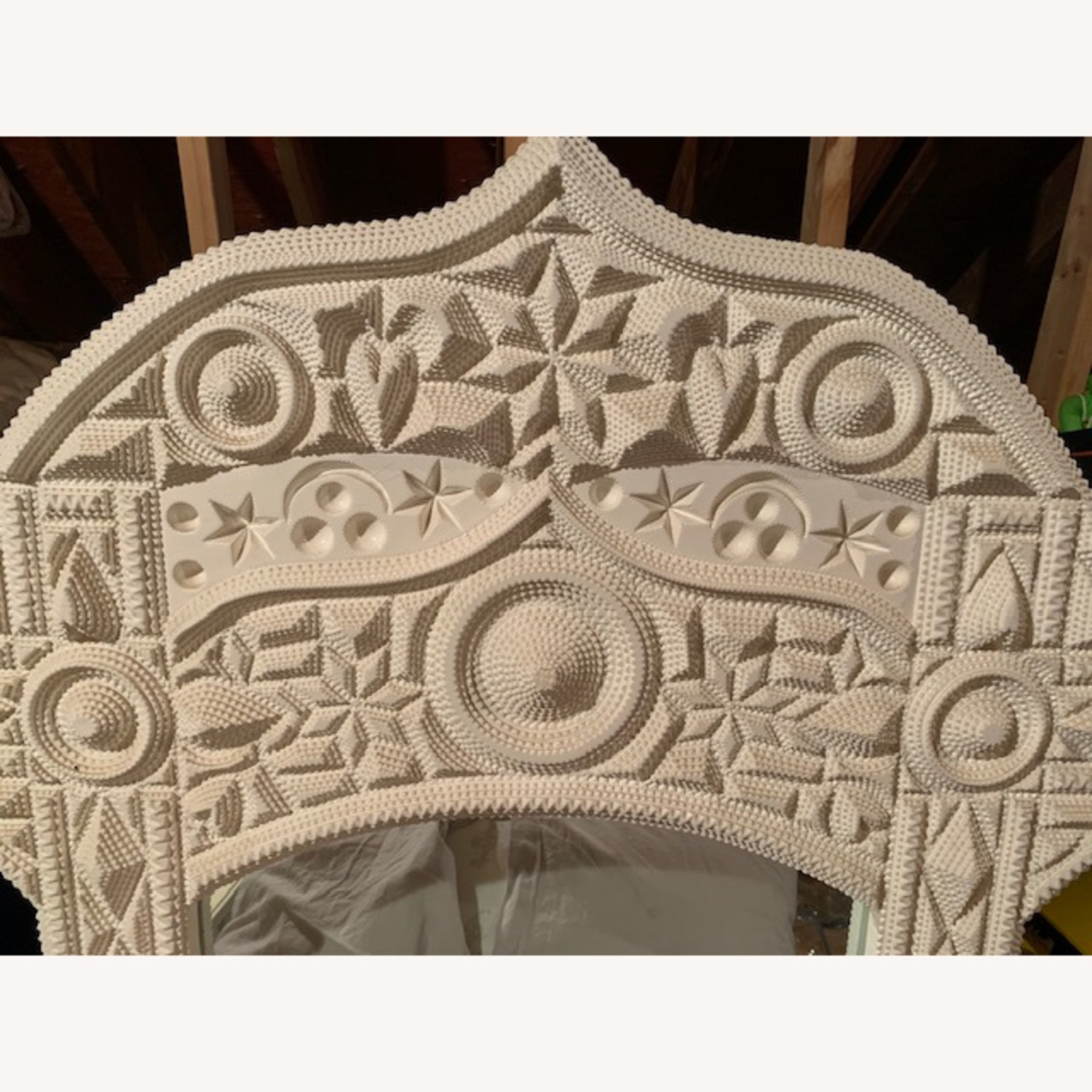 White Wood Wall Mirror - image-2