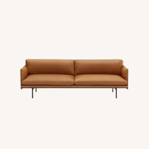 Used Design within Reach Outline Leather Sofa for sale on AptDeco