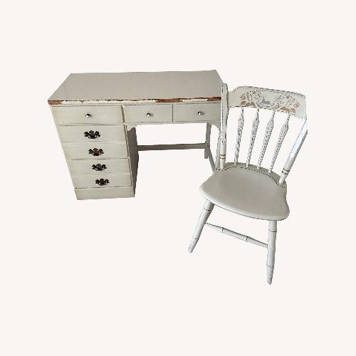 Used Ethan Allen American Carved White Desk for sale on AptDeco