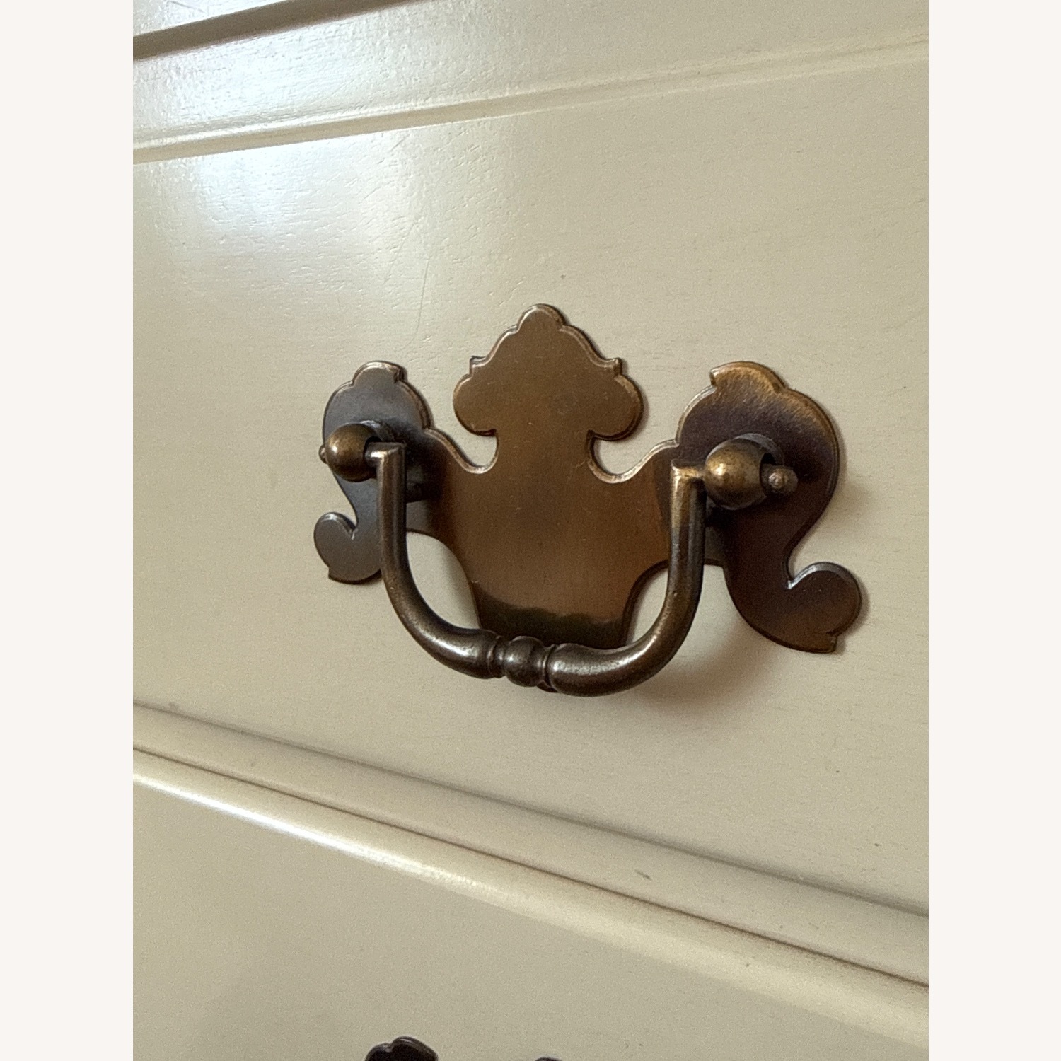 Ethan Allen American Carved White Desk - image-3