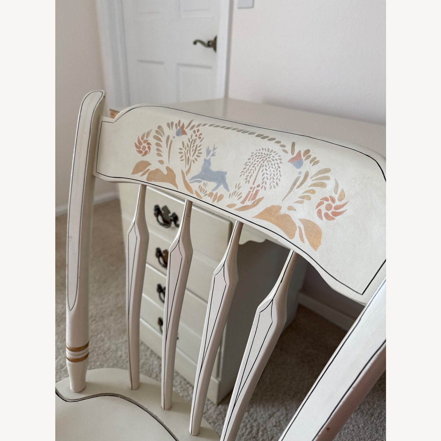 Ethan Allen American Carved White Desk - image-6