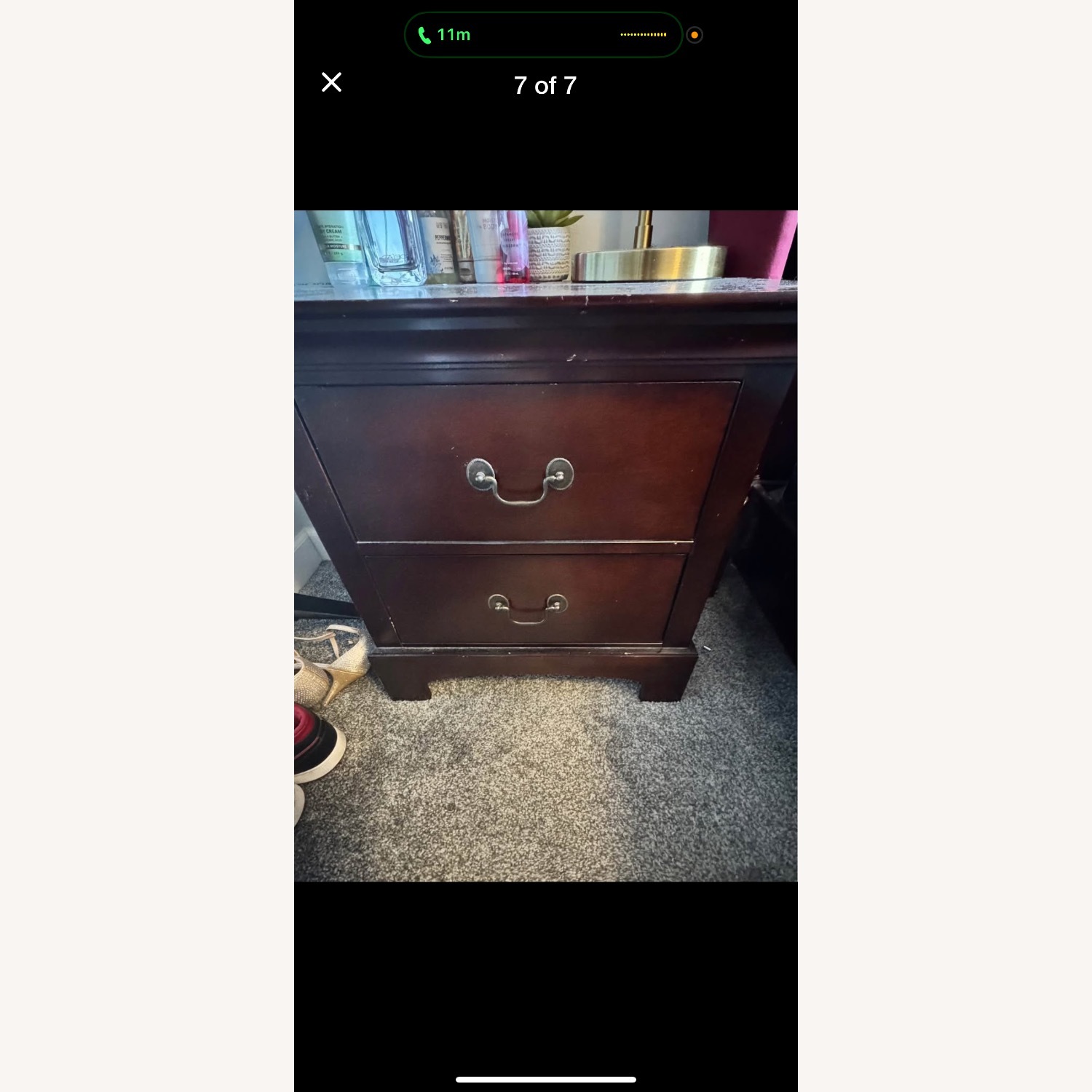 Ashley Furniture Dark Brown Wood Queen Bed - image-6