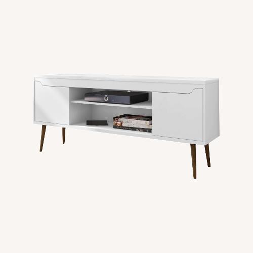 Used Ashley Furniture Manhattan White Media Storage for sale on AptDeco