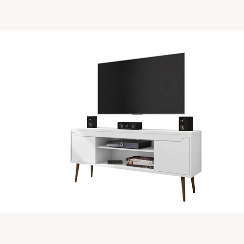 Used Ashley Furniture Manhattan White Media Storage for sale on AptDeco