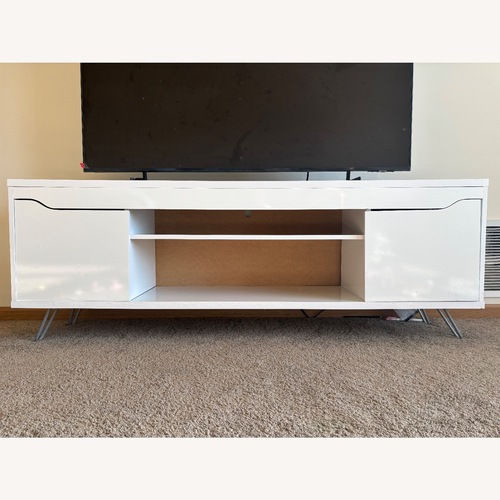 Used Ashley Furniture Manhattan White Media Storage for sale on AptDeco