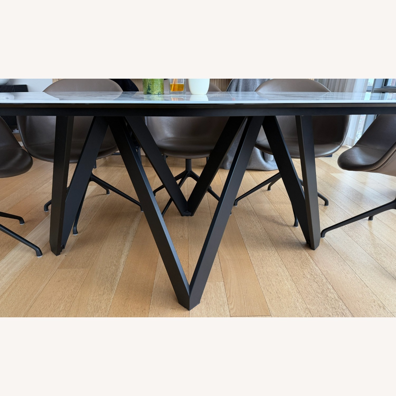 Calligaris Cartesio White Marble Dining Table - image-2