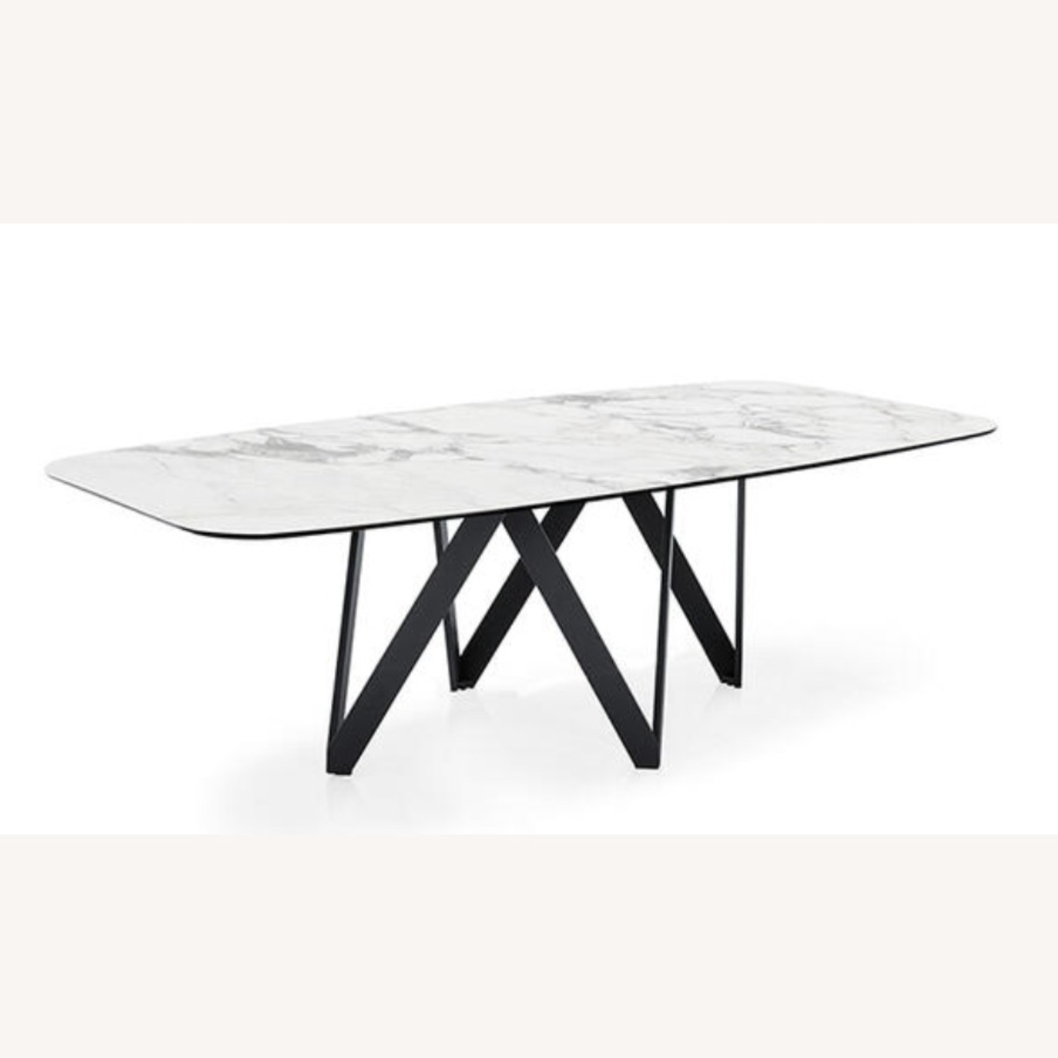 Calligaris Cartesio White Marble Dining Table - image-1