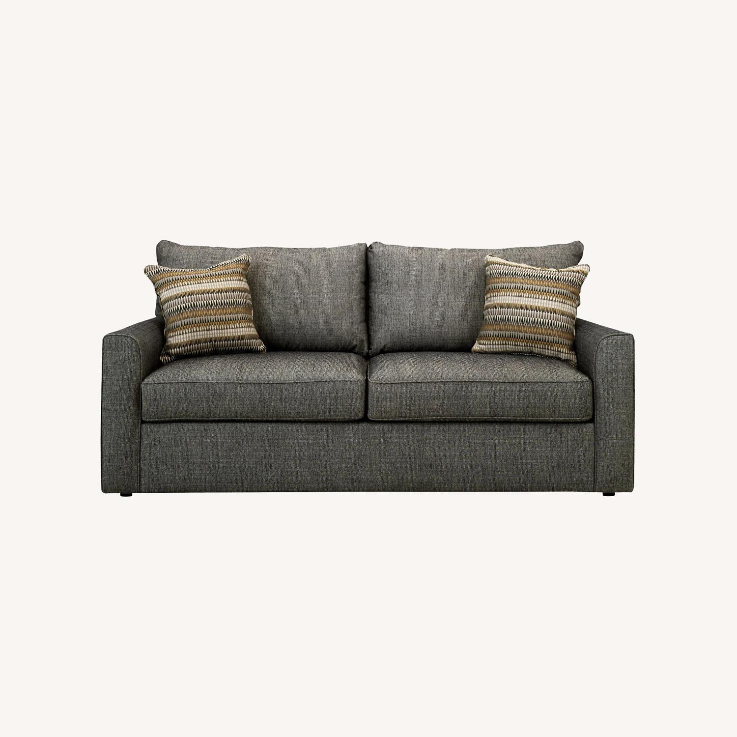 Raymour & Flanigan Dark Gray Fabric Sleeper Sofa - image-0