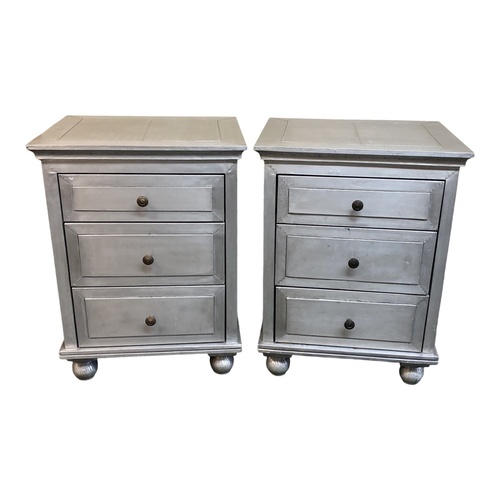 Used Restoration Hardware Zinc Wrapped Nightstand Set for sale on AptDeco