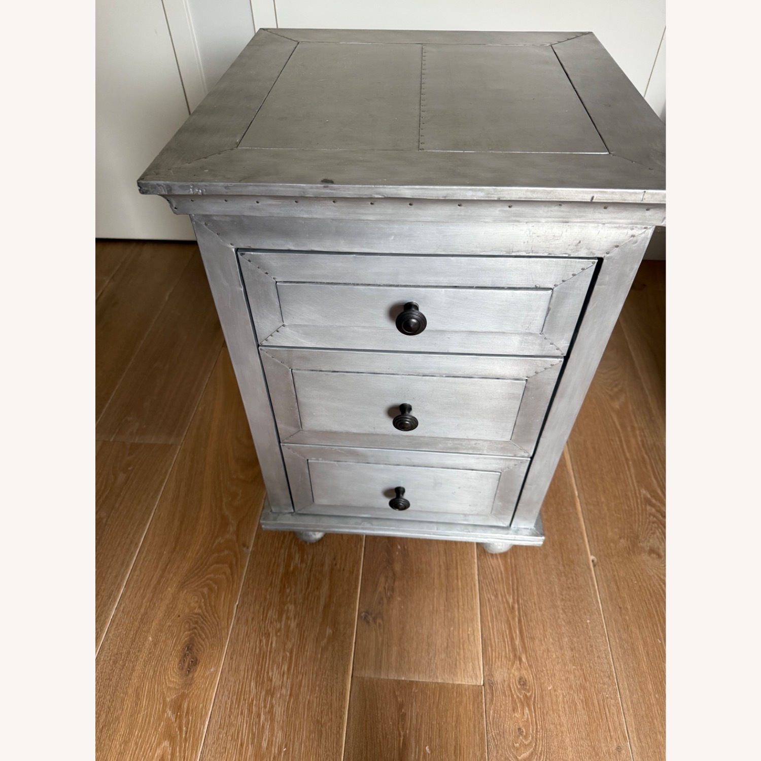 Restoration Hardware Zinc Wrapped Nightstand Set - image-6