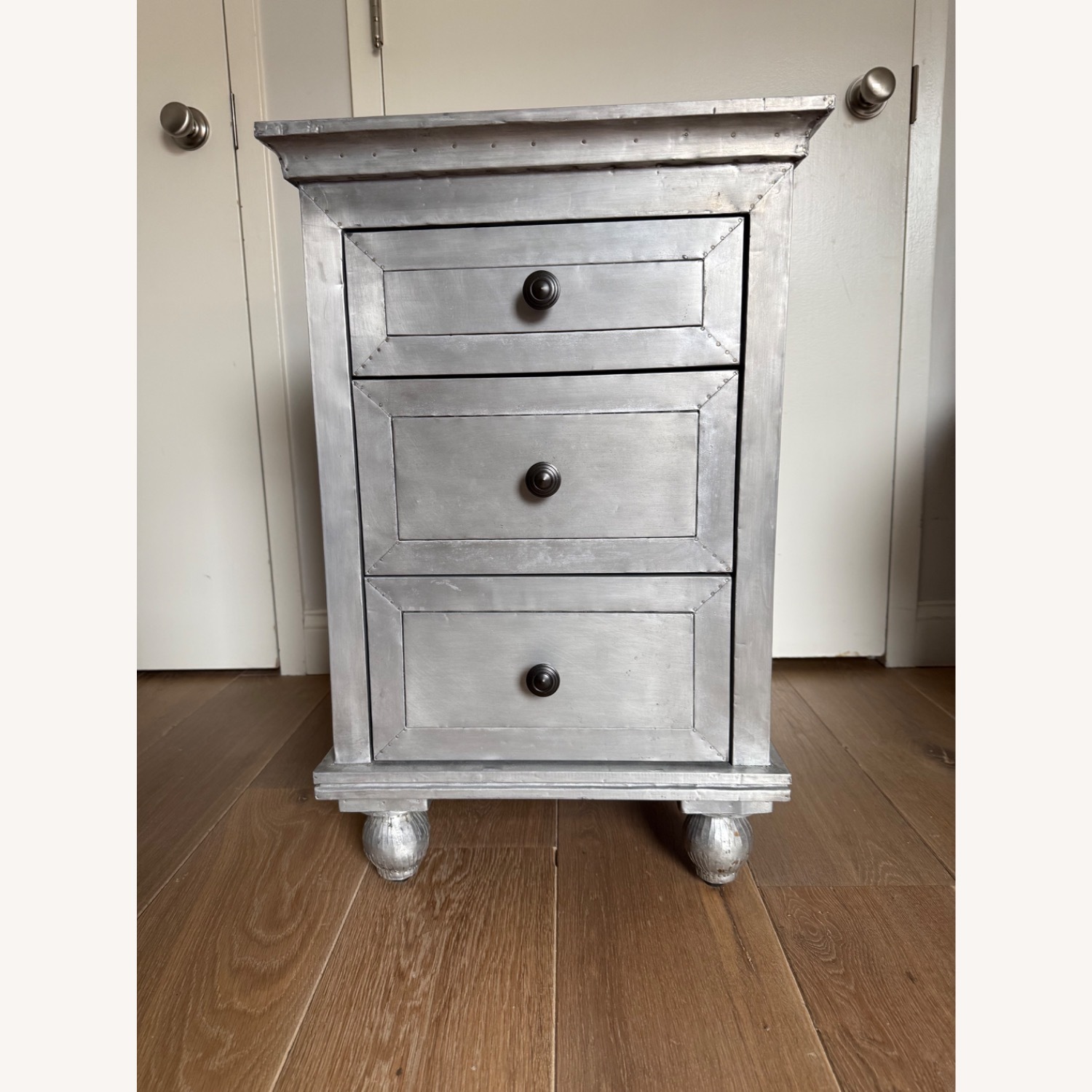 Restoration Hardware Zinc Wrapped Nightstand Set - image-2
