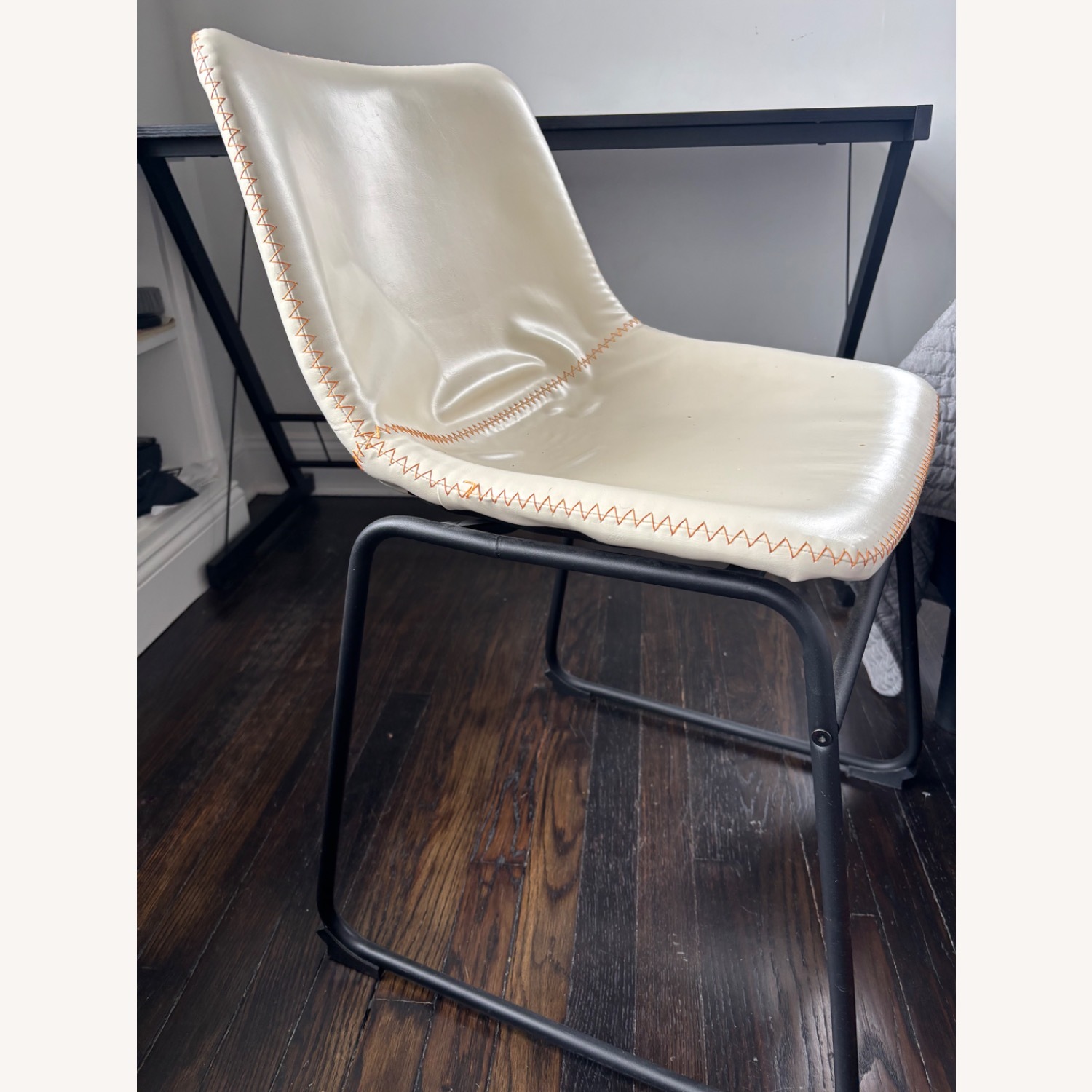 White Faux Leather Dining Chair - image-2