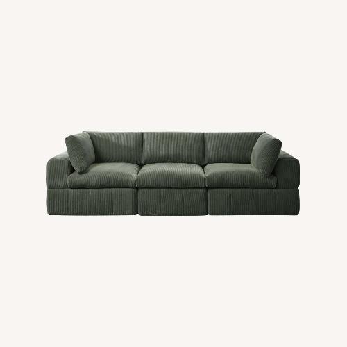Used Wade Logan Antwand Green 3+ Seater Sofa for sale on AptDeco