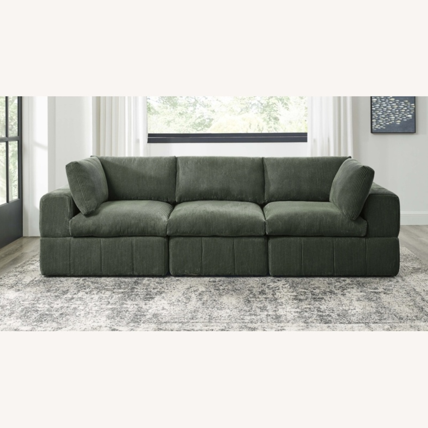 Wade Logan Antwand Green 3+ Seater Sofa - image-4