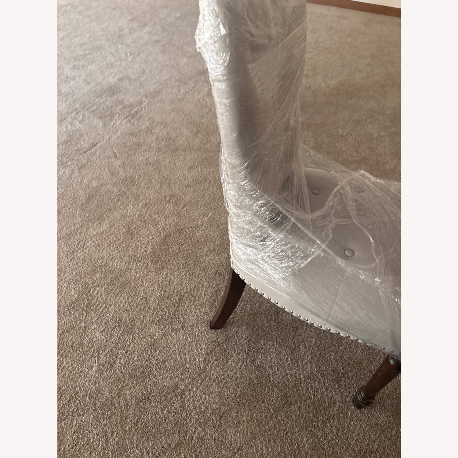 Z Gallerie Light Gray Velvet Dining Chairs - image-6