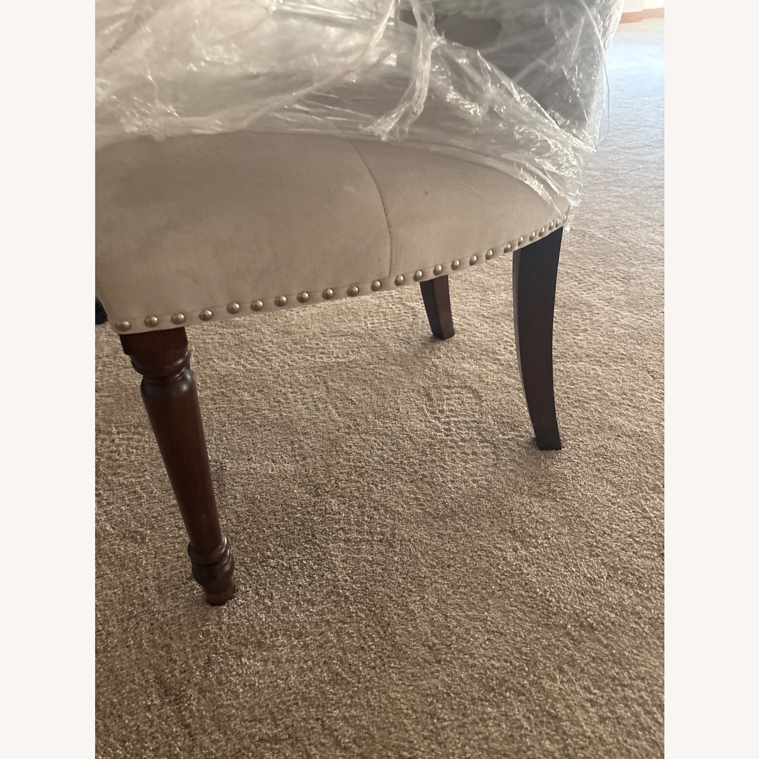 Z Gallerie Light Gray Velvet Dining Chairs - image-4