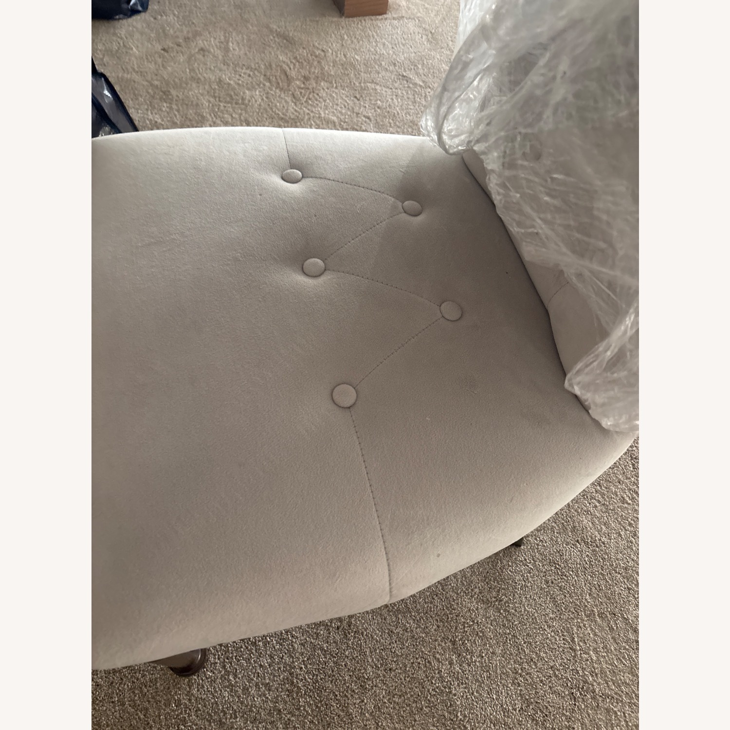 Z Gallerie Light Gray Velvet Dining Chairs - image-5