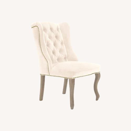 Used Z Gallerie White Velvet Dining Chairs for sale on AptDeco
