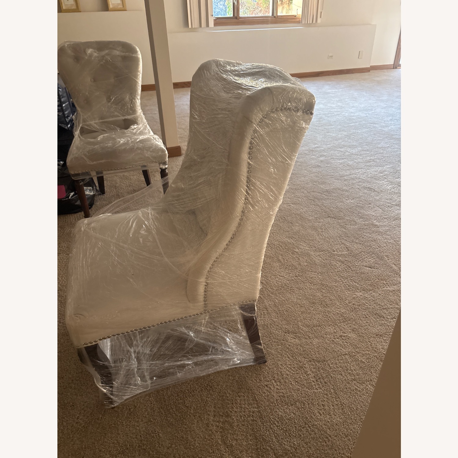 Z Gallerie White Velvet Dining Chairs - image-5