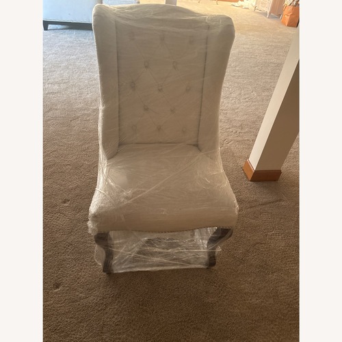 Used Z Gallerie White Velvet Dining Chairs for sale on AptDeco