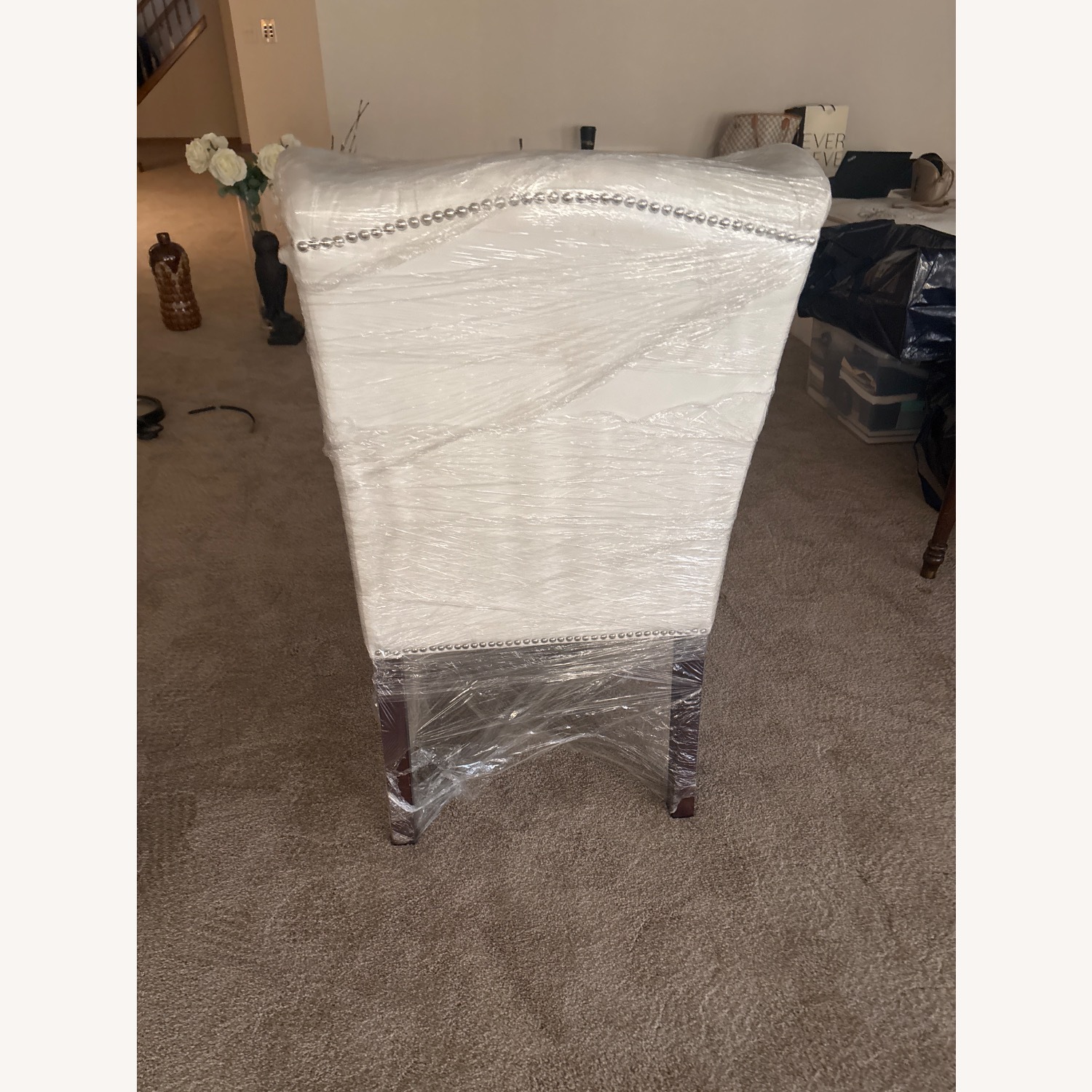 Z Gallerie White Velvet Dining Chairs - image-4