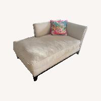 Z Gallerie Natural Velvet Chaise Lounge