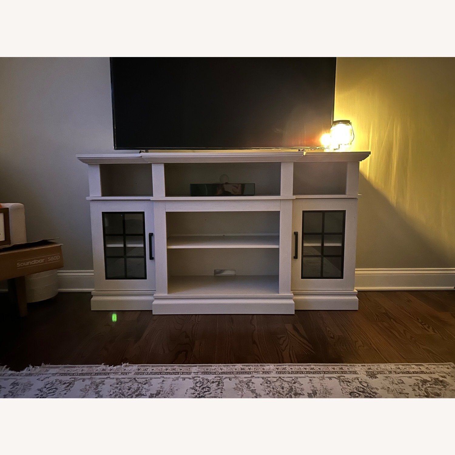 White Engineered Wood Media Storage - image-1