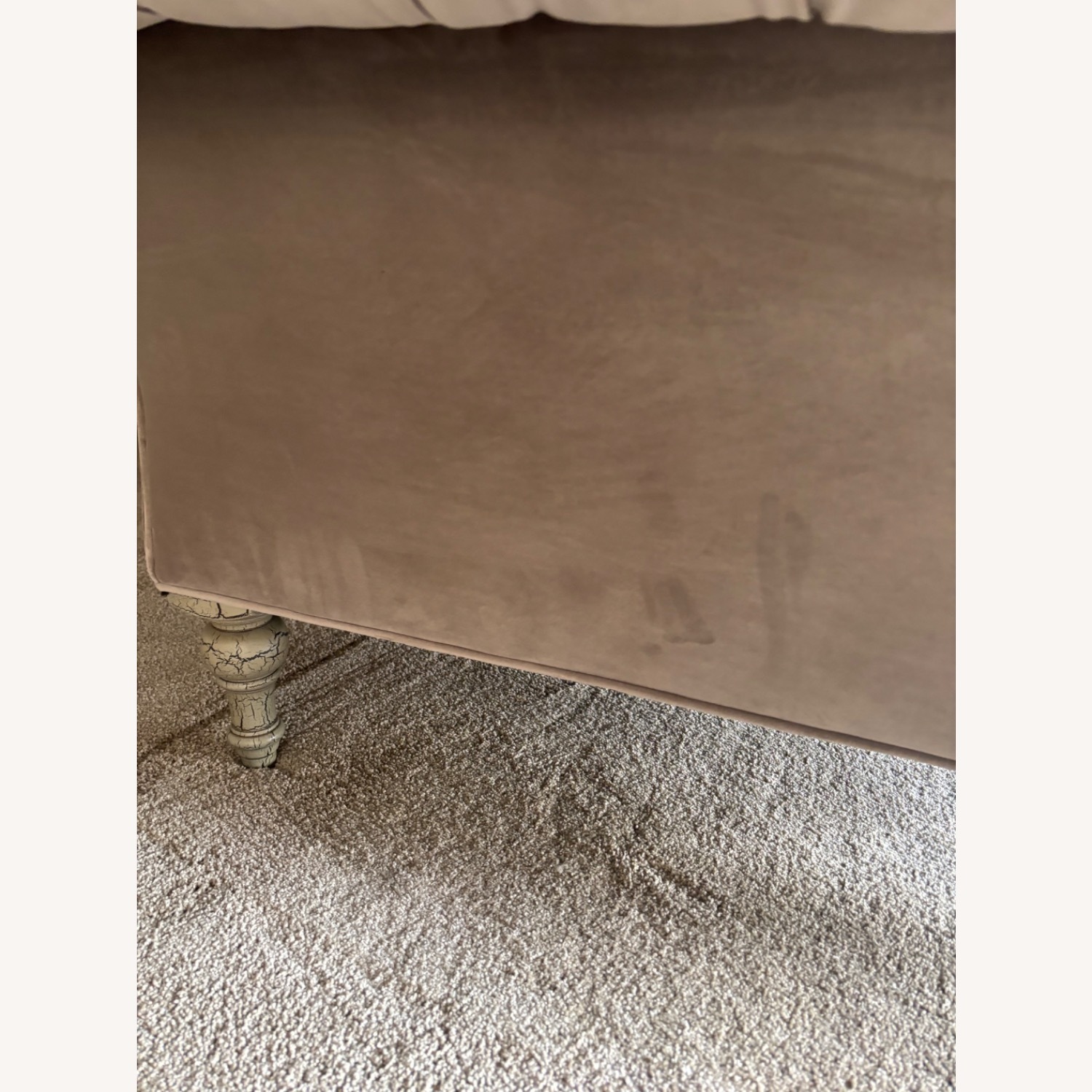 Arhaus Light Gray Velvet 3+ Seater Sofa - image-7