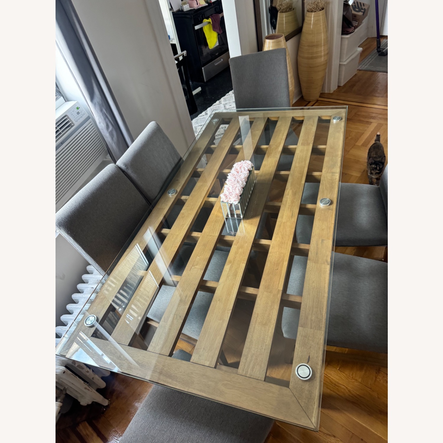 Glass Dining Table With 6 Chairs - image-3