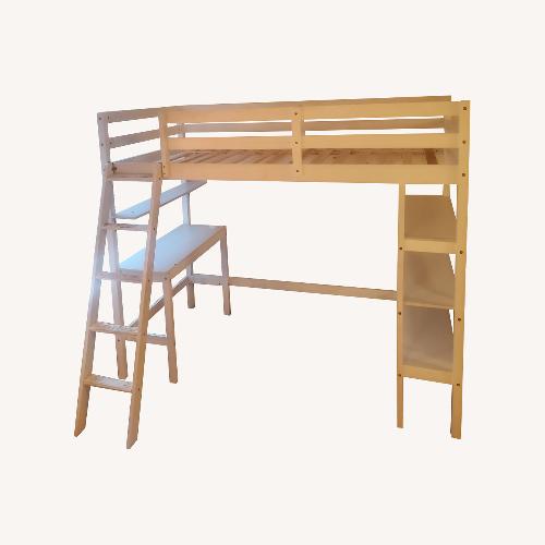 Used Amazon White Wood Bunk Bed for sale on AptDeco