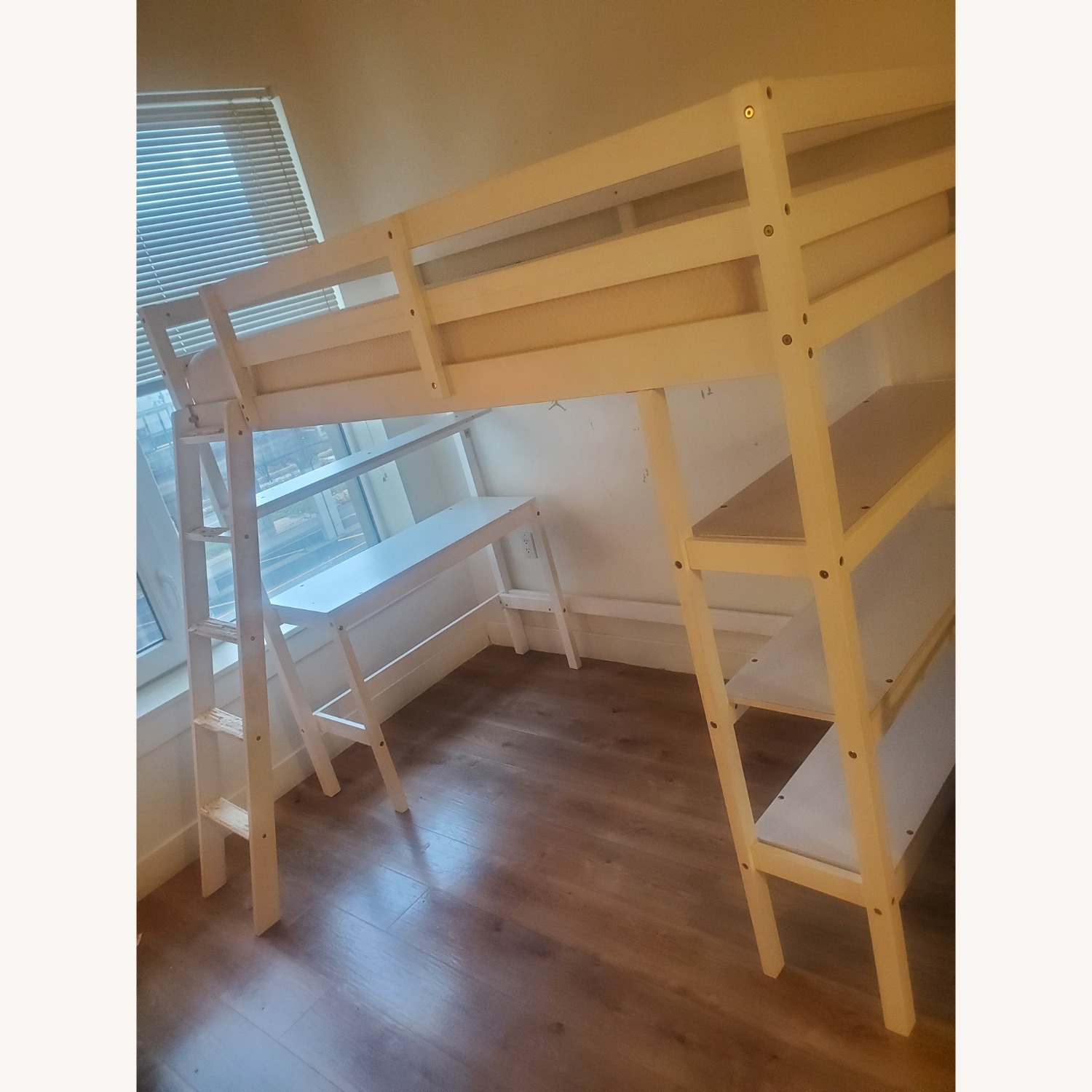 Amazon White Wood Bunk Bed - image-3