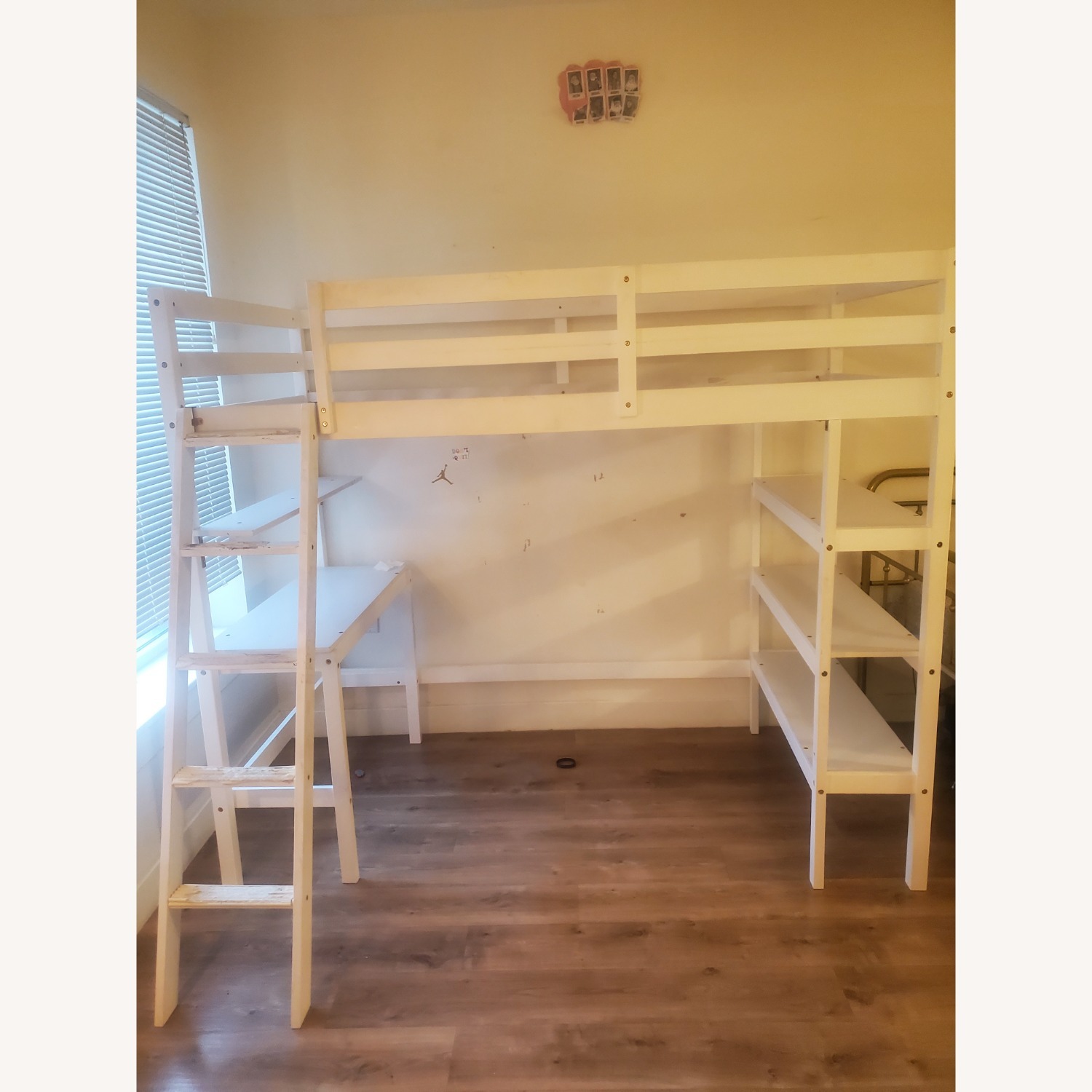 Amazon White Wood Bunk Bed - image-1