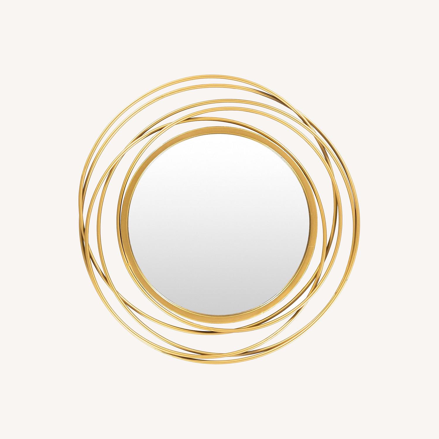 Wayfair Gold Metal Wall Mirror - image-0