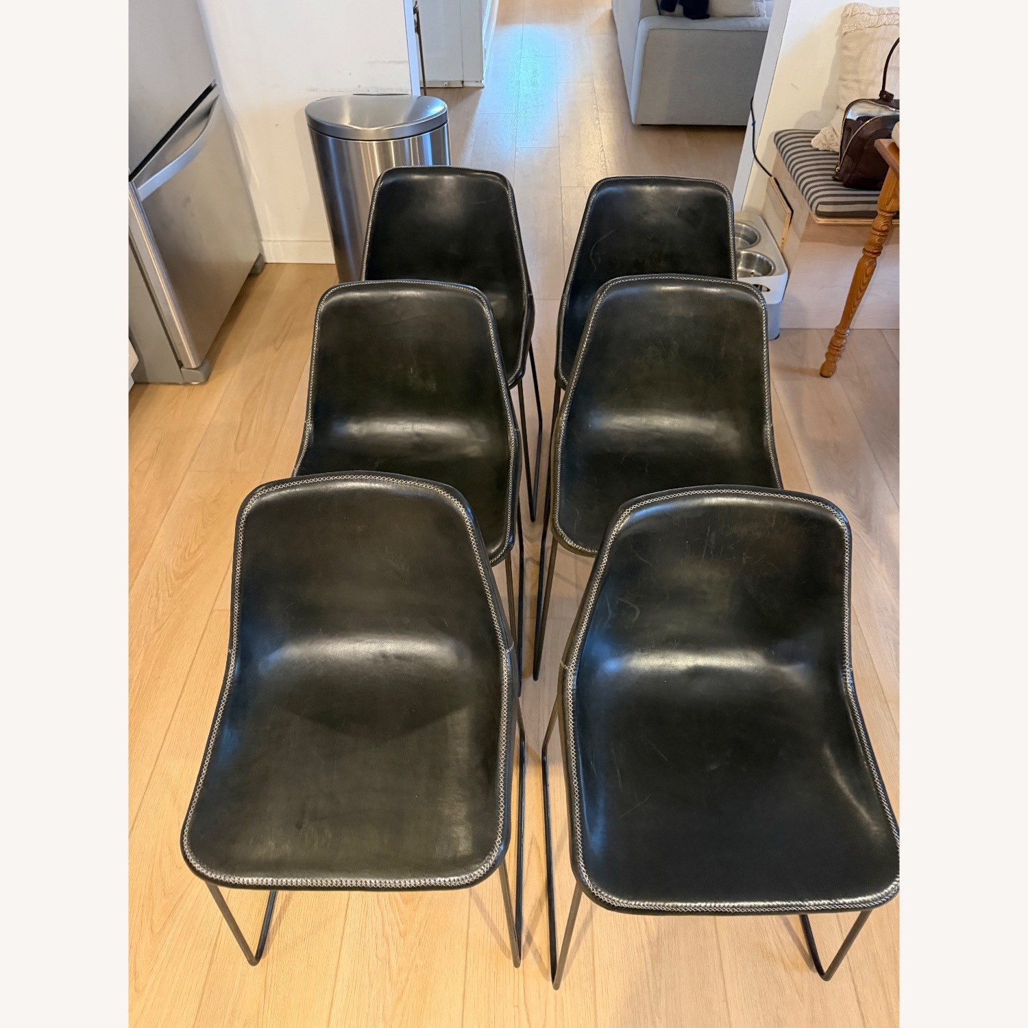 Sol & Luna Girón Black Leather Dining Chairs - image-7