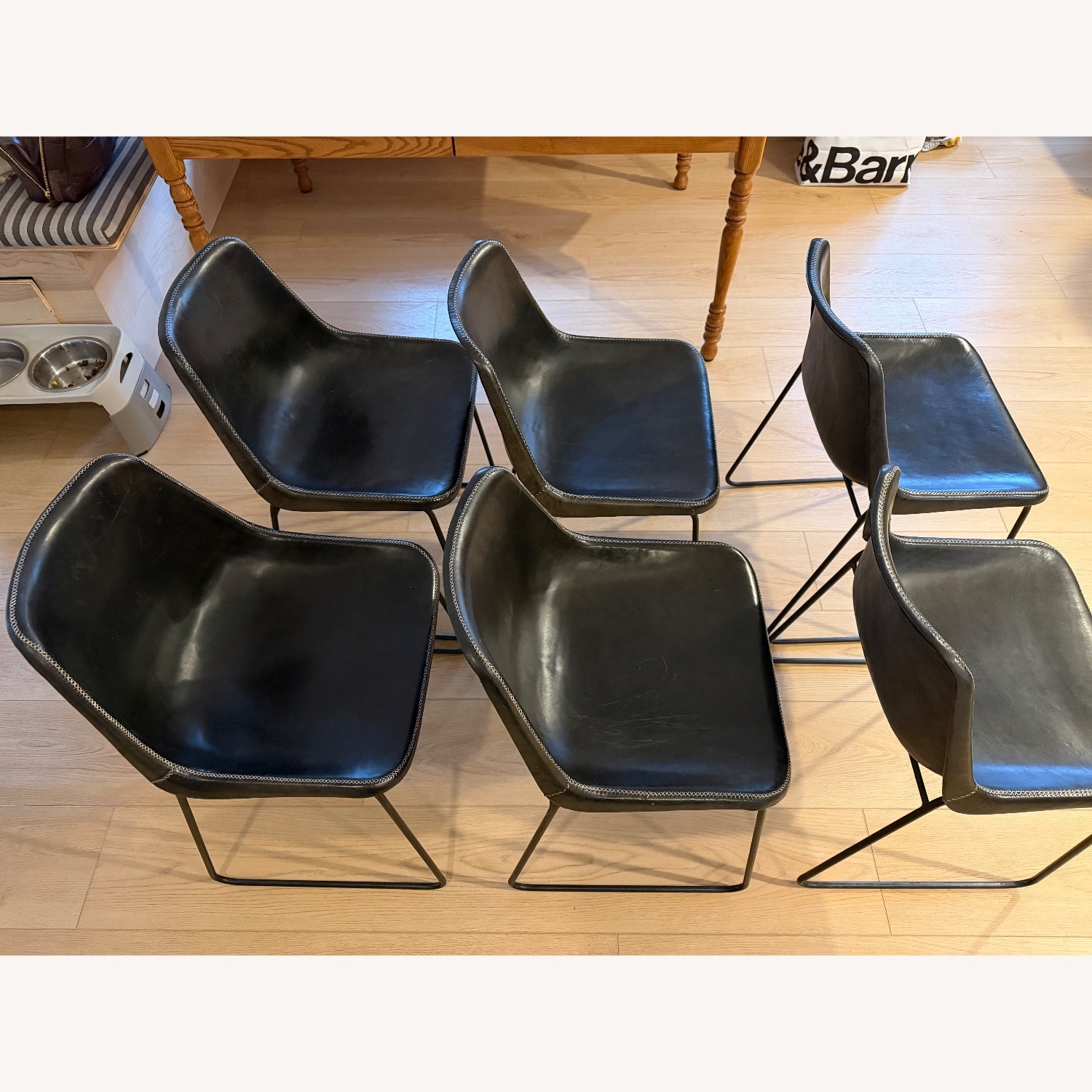 Sol & Luna Girón Black Leather Dining Chairs - image-8