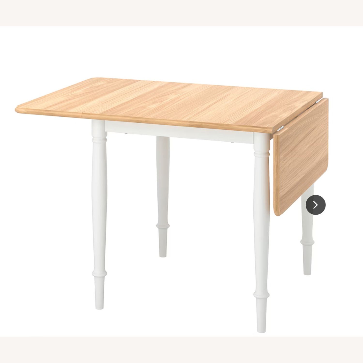 IKEA DANDERYD Drop-leaf Table, Oak Veneer/White - image-1