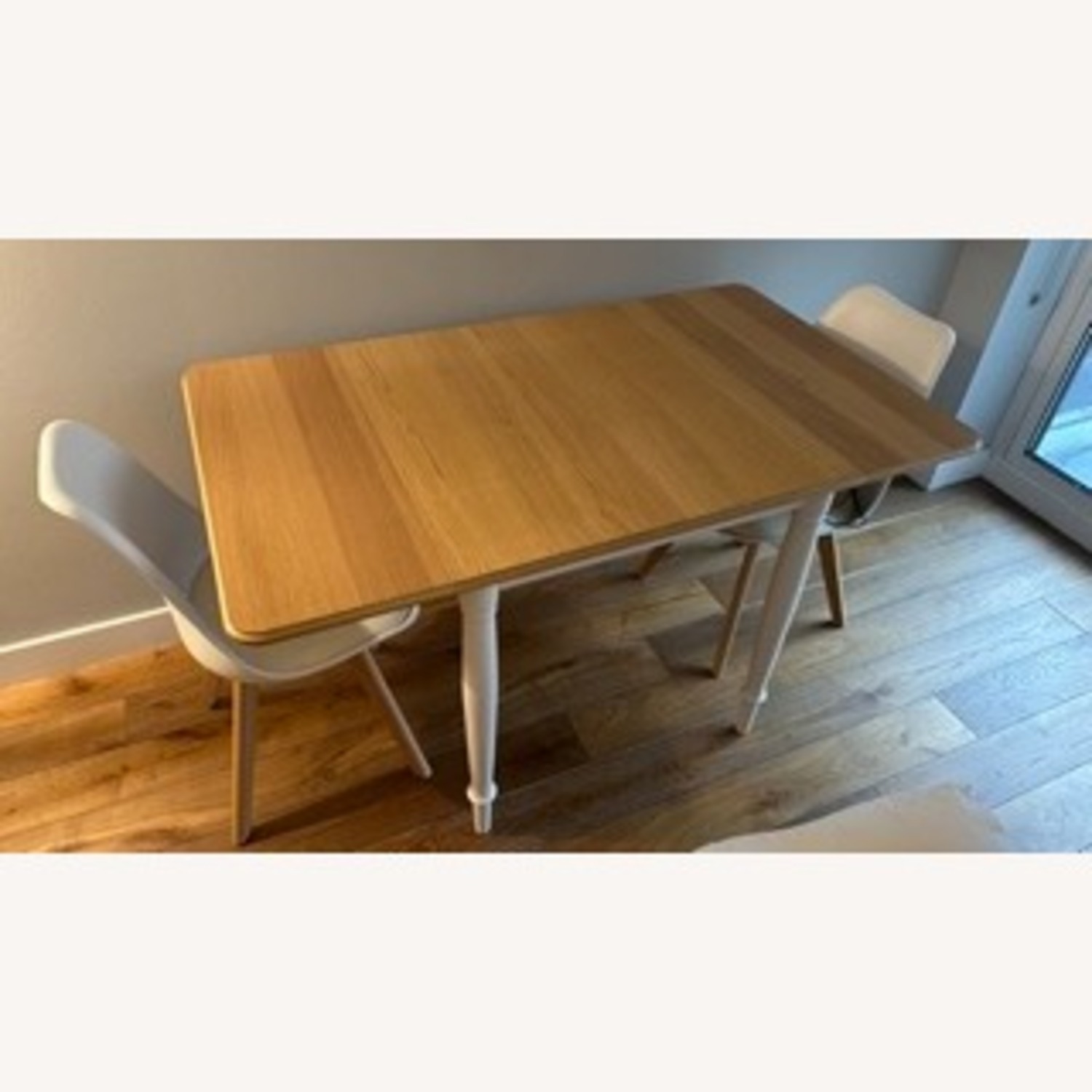 IKEA DANDERYD Drop-leaf Table, Oak Veneer/White - image-3