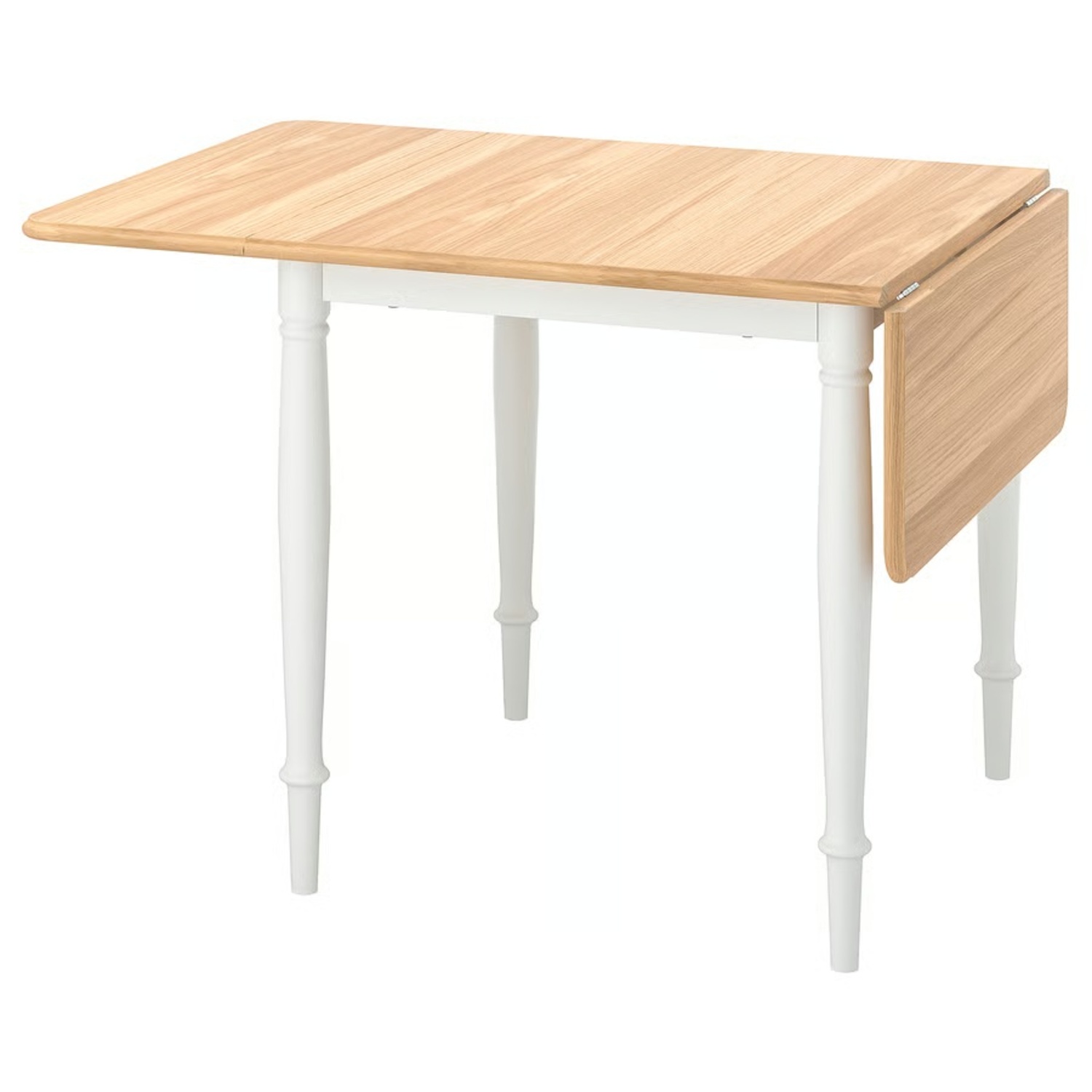 IKEA DANDERYD Drop-leaf Table, Oak Veneer/White - image-4