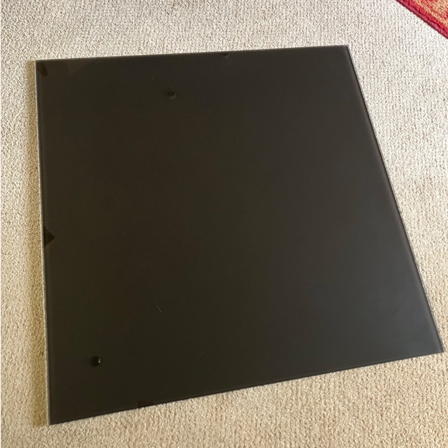 Black Chicago Square Dining Table W Glass Inset - image-4