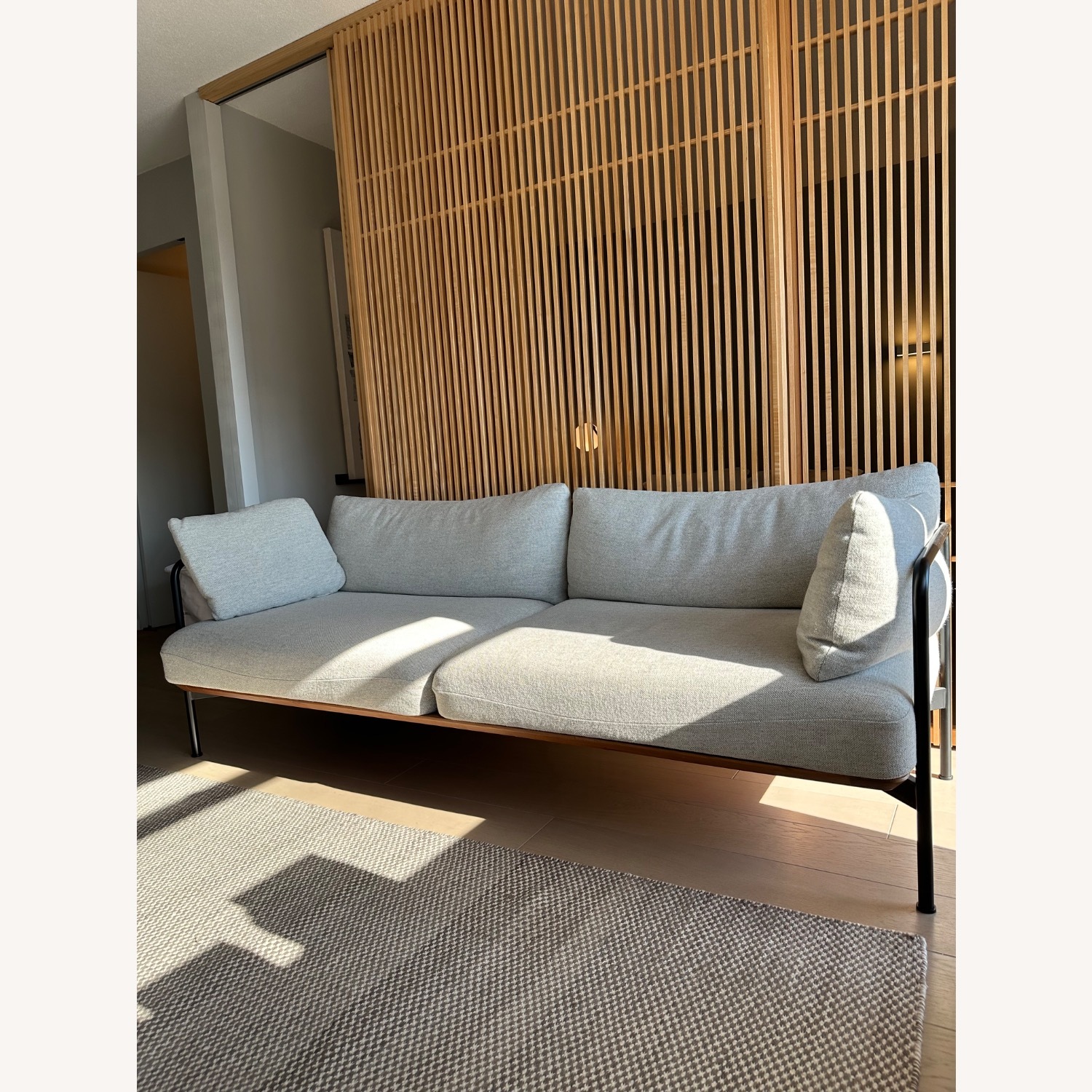 Light Gray Fabric 2 Piece Sectional - image-1