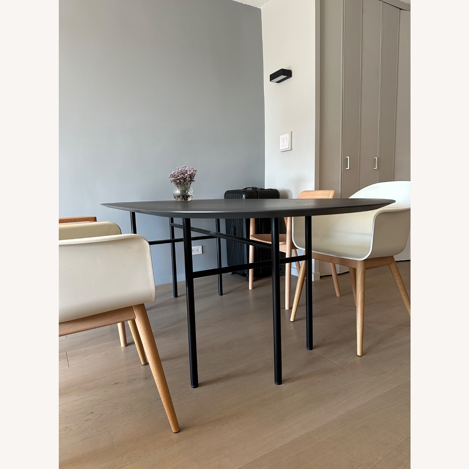 Menu Black Wood Veneer Dining Table - image-2