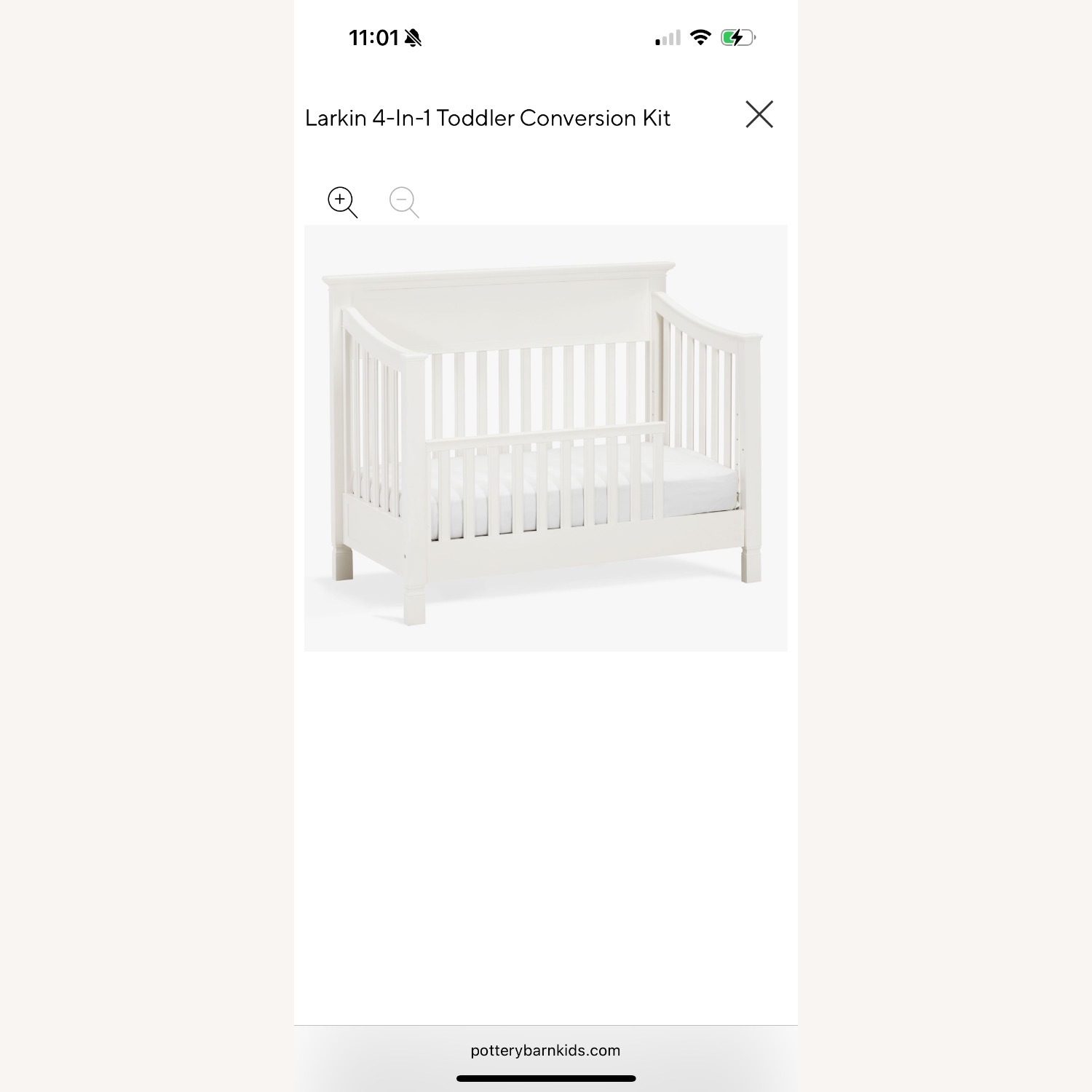 Pottery Barn Kids Larkin Toddler Conversion Kit Crib - image-3
