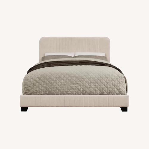 Used Mercury Row Delp Light Gray Fabric Full Bed for sale on AptDeco