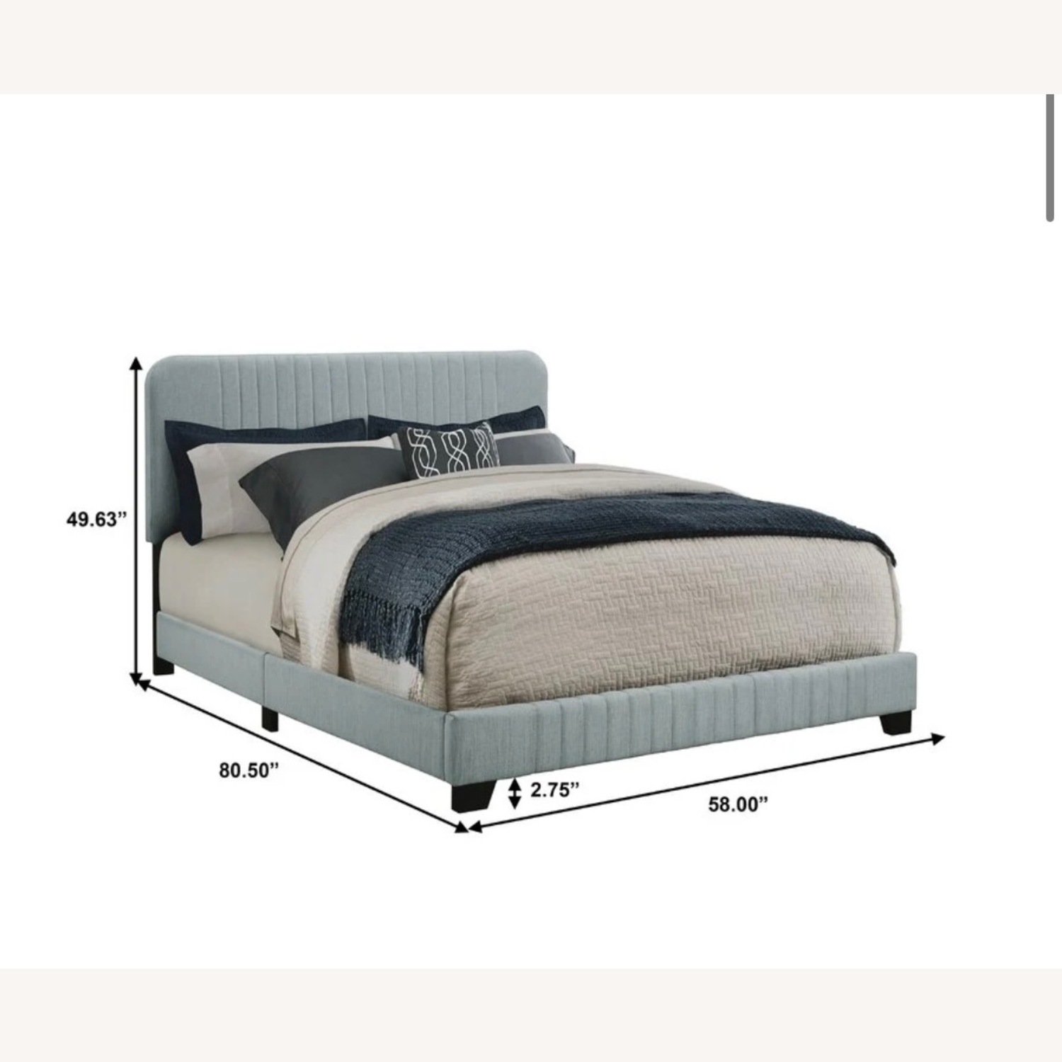 Mercury Row Delp Light Gray Fabric Full Bed - image-6