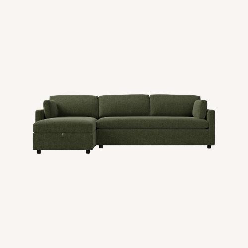 Used West Elm Marin Green Chaise Lounge for sale on AptDeco