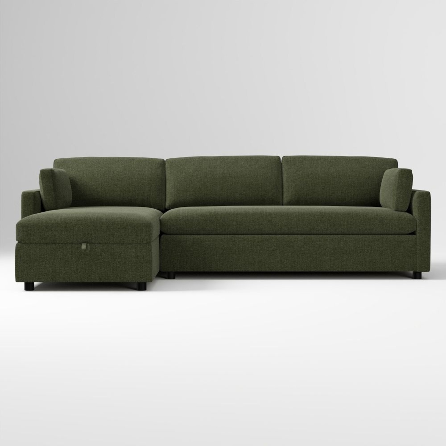 West Elm Marin Green Chaise Lounge - image-7