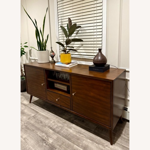 Used Raymour & Flanigan Miranda Mid-Century Walnut Sideboard for sale on AptDeco