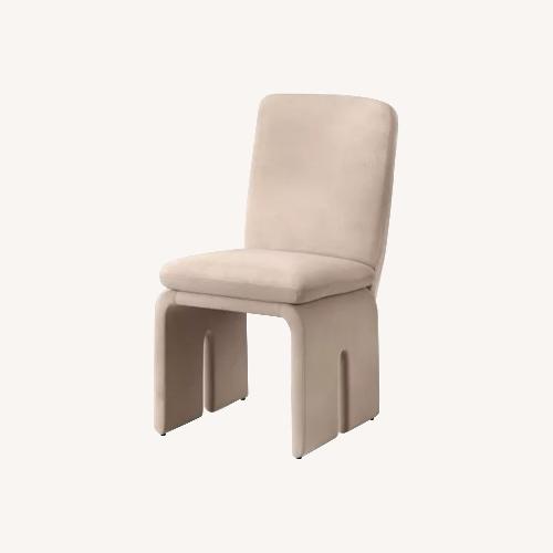Used Threshold Natural Microsuede Dining Chairs for sale on AptDeco