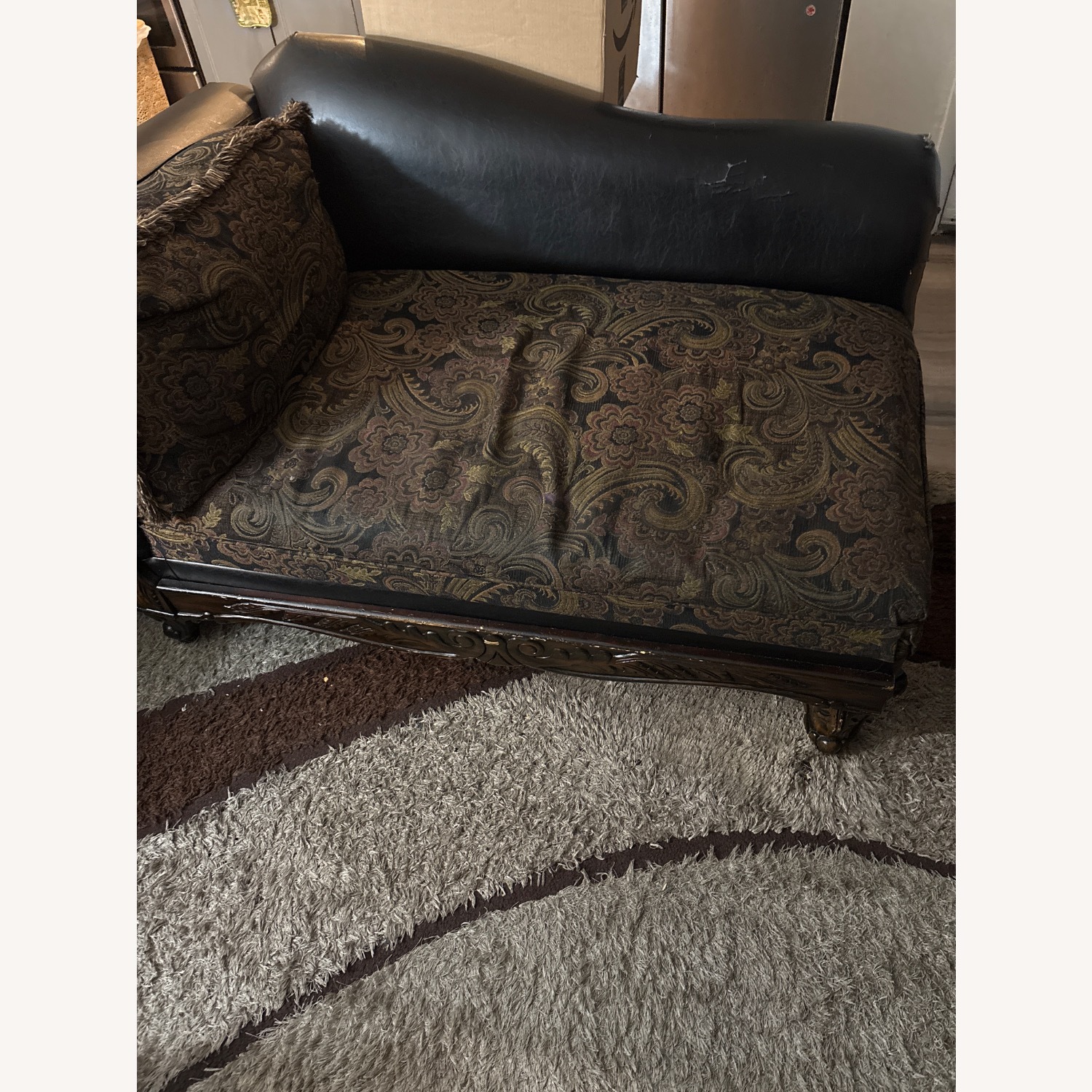 Dark Brown Loveseat - image-2