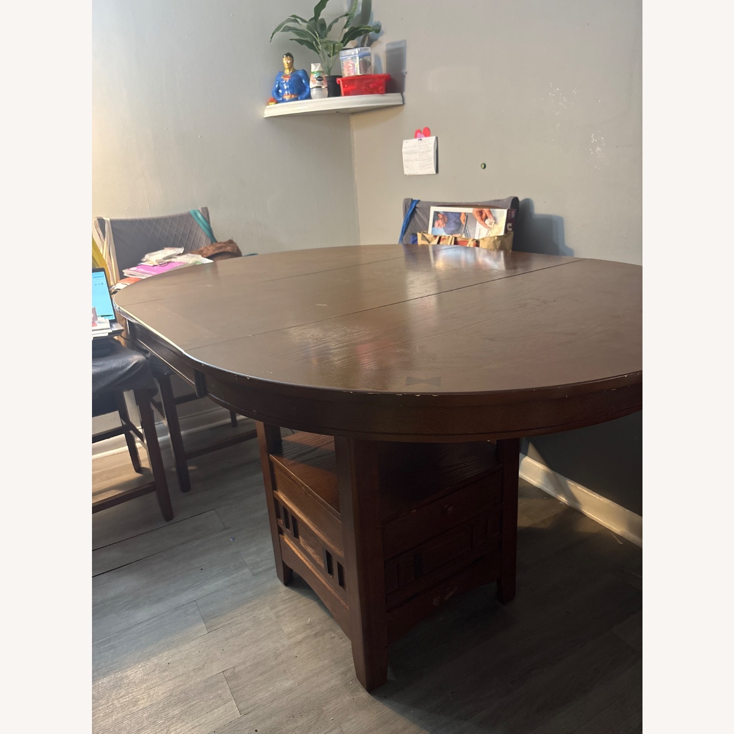 Dark Brown Dining Table - image-5